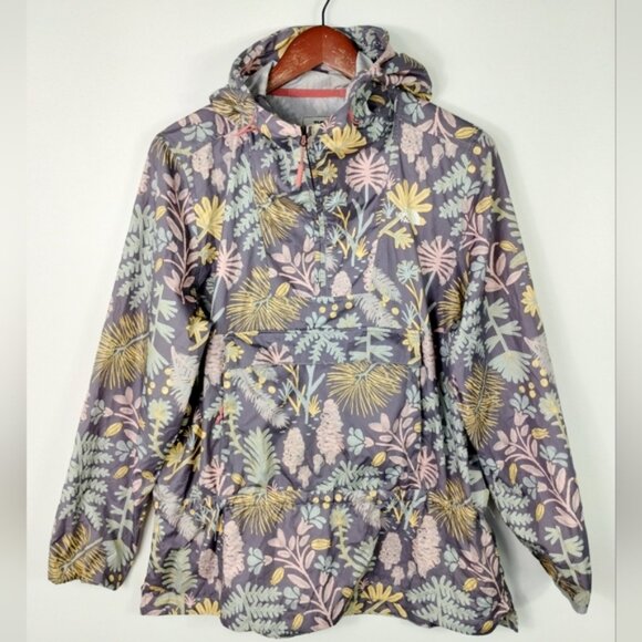 North Face Fanorak Hooded Jacket Woodland Floral Large Pockets Travel Casual - Picture 2 of 11